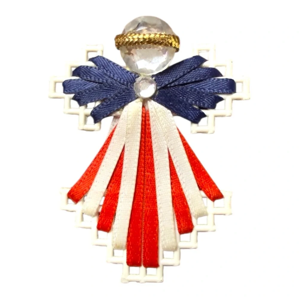 Patriotic angel & flag brooch lot Women’s jewelry angel appears handmade